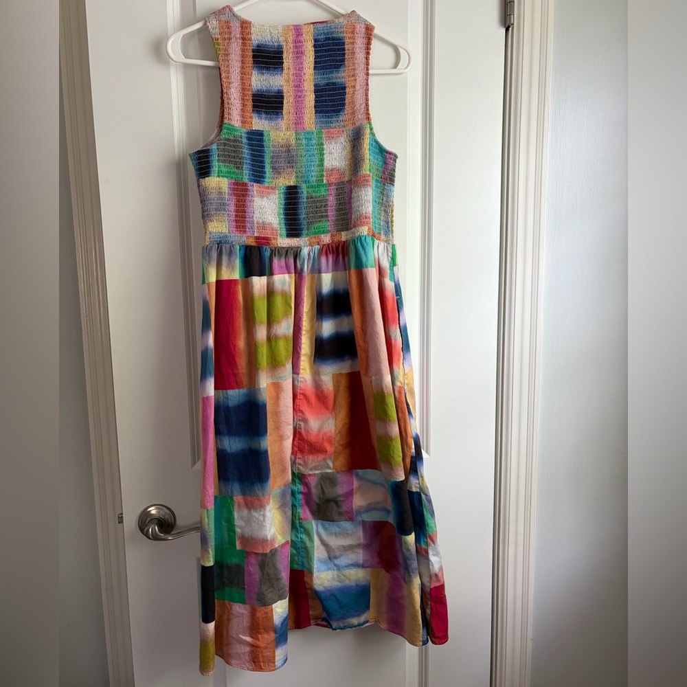 NIC+ZOE Multicolor Patchwork Maxi Dress - Pink, Blue, Green, Yellow - w Pockets - Picture 5 of 9